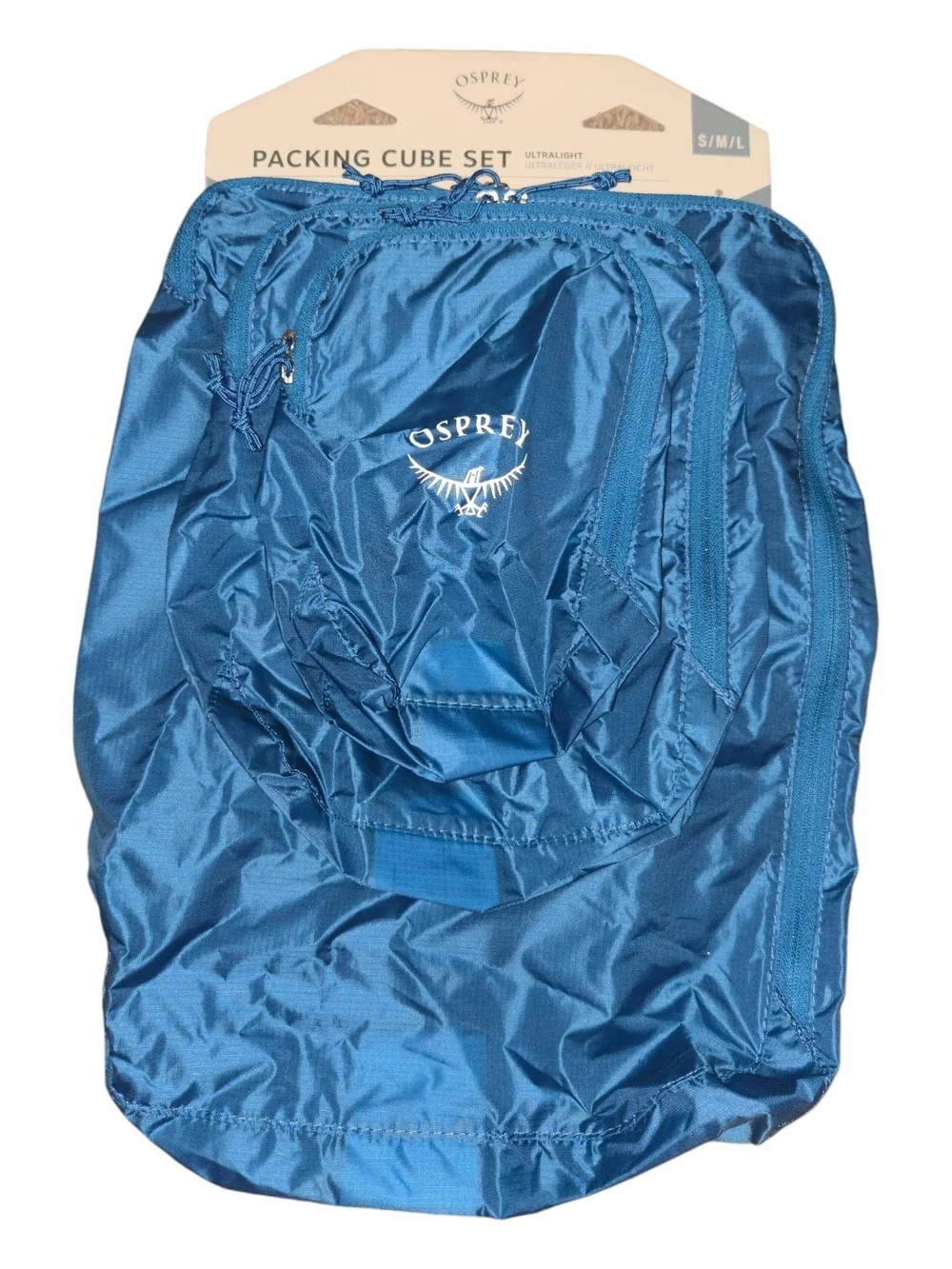 OSPREY Blue Travel Packing Cube Set - 3pc